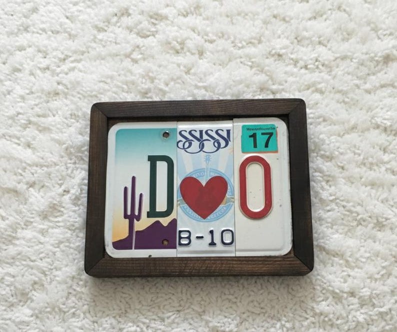 Custom Anniversary License Plate Sign Personalized Wedding Gift for Him Her Valentines Decor