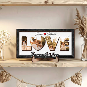 Personalized Couple Photo Frame,Love Photo Frame,Romantic Anniversary,Wedding Gift,Valentine Gift For Her,Photo Sign For Couple,LoveKeepsake