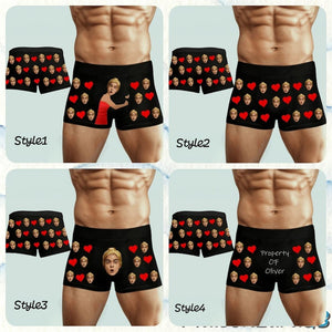 Personalized Face Boxers, Custom Photo Underwear for Him, Photo Anniversary Gift, Valentines Gifts for him,Face Boxer Briefs for Him