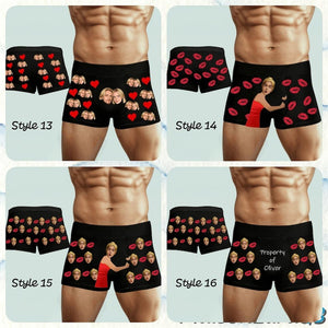 Personalized Face Boxers, Custom Photo Underwear for Him, Photo Anniversary Gift, Valentines Gifts for him,Face Boxer Briefs for Him