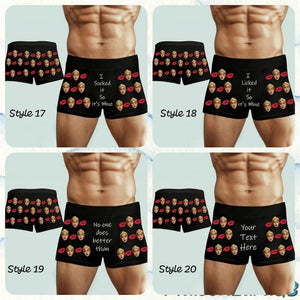 Personalized Face Boxers, Custom Photo Underwear for Him, Photo Anniversary Gift, Valentines Gifts for him,Face Boxer Briefs for Him