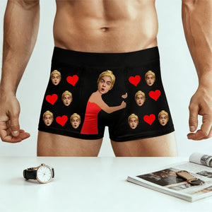 Personalized Face Boxers, Custom Photo Underwear for Him, Photo Anniversary Gift, Valentines Gifts for him,Face Boxer Briefs for Him