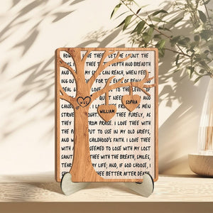 Personalized Tree of Love Wood Plaque, Custom Names Romantic Wooden Sign, Anniversary Wedding Gift for Couples, Rustic Love Keepsake Decor