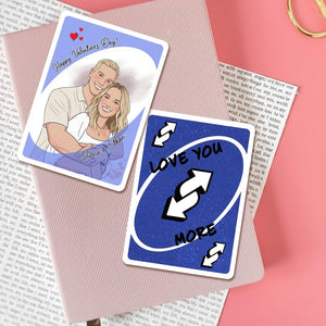 Personalized Love You More Reverse Card: Acrylic Valentine Card, Anniversary & Couple Keepsake