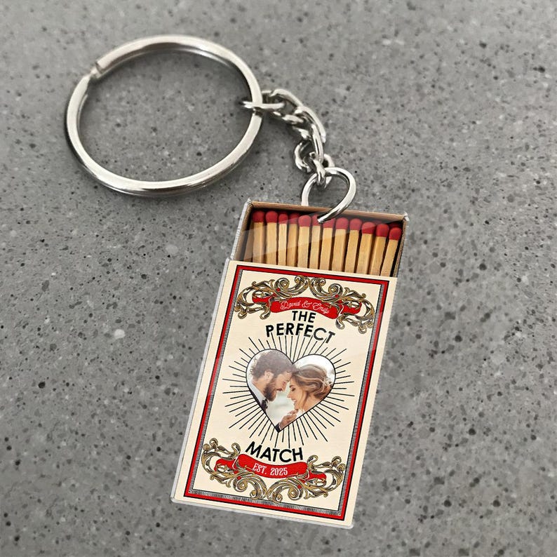 Photo Acrylic Keychain, Vintage Photo Gift For Couples, Personalized Acrylic Keychain, Anniversary Gift, Valentine Gift