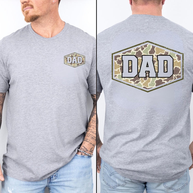 Camouflage Dad Shirt, Retro Varsity Dad Tee, Duck Camo Father s Day Gift, Classic Dad Shirt, Retro Dad Shirt, Gift For Dad