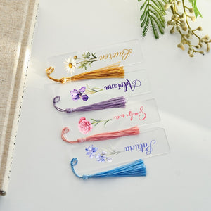 Personalized Floral Bookmark for Women/ Unique Birth Flower Bookmark/ Bookmark Gift/ Bridesmaid Gift/ Valentines Day Gifts/ Friends Gift