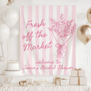 Fresh off the Market Banner, Fresh off the Market Bridal Shower Backdrop, Market Bridal Shower Decor, Shes Off the Market Sign