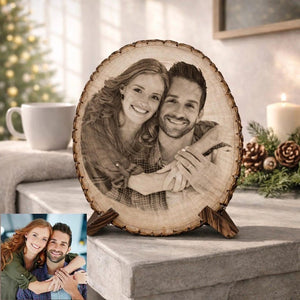 Personalized Wood Photo Engraving, Custom Valentine s Day Gift, Romantic Keepsake, Couple Anniversary Decor, Rustic Home Decoration