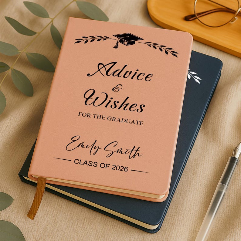 2026 Graduation Party Guest Book, Class of 2026 Grad Party Book, Personalized Graduation Advice Book, High School College Keepsake Gift