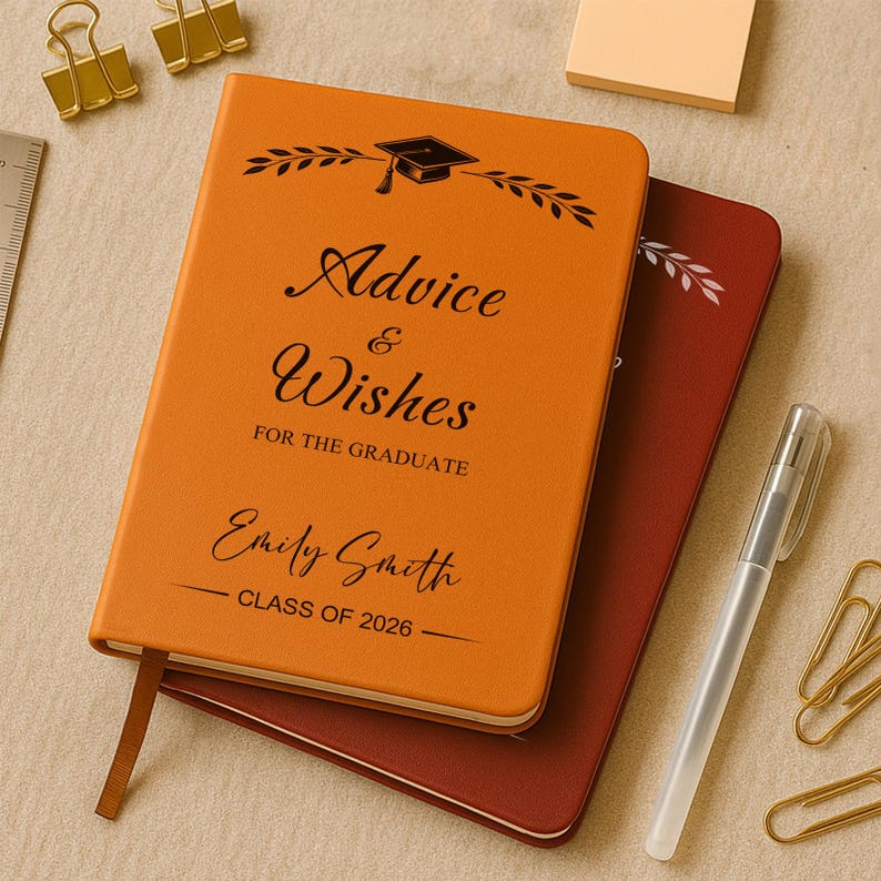 2026 Graduation Party Guest Book, Class of 2026 Grad Party Book, Personalized Graduation Advice Book, High School College Keepsake Gift