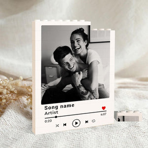 Custom Couple Photo Building Block, Valentines Gift For Him Her, Custom Song Gift For Couple, Boyfriend Gift, Anniversary Gift For Husband