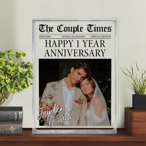 Personalized Photo Acrylic Blocks For Couples, Gamer Boyfriend Valentines Day Gift, Custom Couple Magazine Custom Acrylic Block, Anniversary Gifts