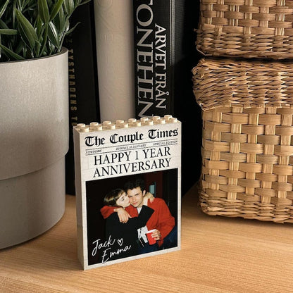 Personalized Photo Building Blocks For Couples, Gamer Boyfriend Valentines Day Gift, Custom Couple Magazine Puzzle Block, Anniversary Gifts