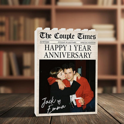 Personalized Photo Building Blocks For Couples, Gamer Boyfriend Valentines Day Gift, Custom Couple Magazine Puzzle Block, Anniversary Gifts