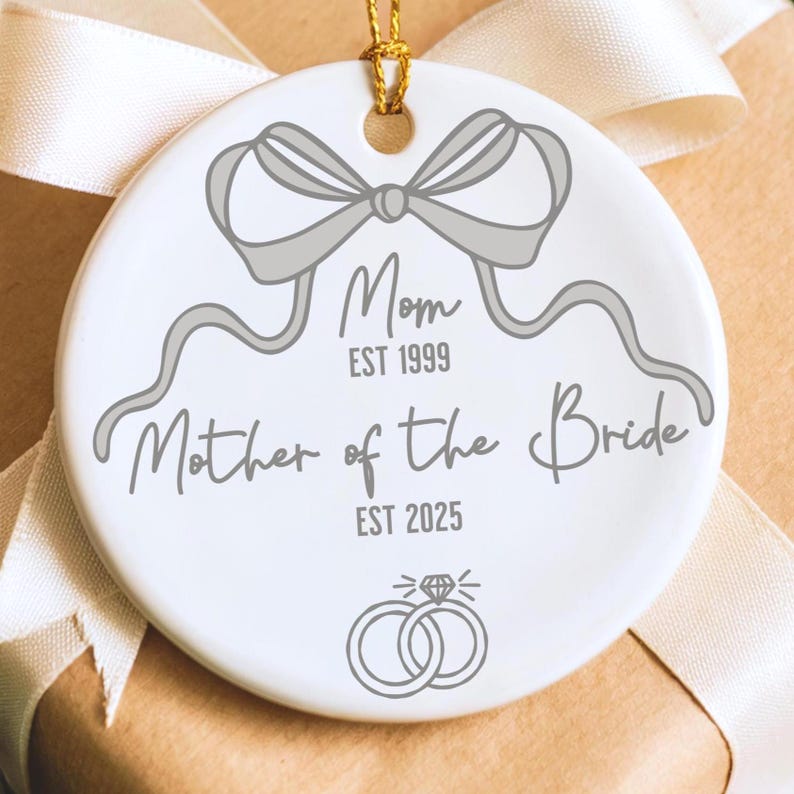 Personalized Gift for Mother of the Bride, Custom Ornament from Bride, Gift From Daughter, Wedding Keepsake for Mom, Mother's Day Gift