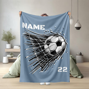 Soccer Blanket, Personalized Gift for Soccer Player Gift, Custom Soccer Blanket,Personalized Soccer gifts,Personalized Soccer Player Blanket