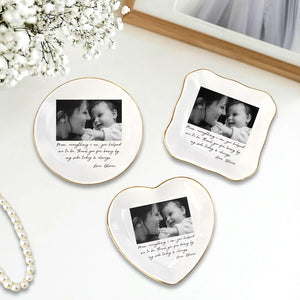 Custom Photo Mother of The Bride Jewelry Dish, Mother of The Bride Jewelry plate, Custom Jewelry Tray for Mom, Wedding Favor Gift For Mom