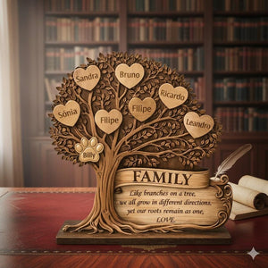 Personalized Wooden Family Tree Sign - Layer Custom Name Plaque,Housewarming Gift,New Home Gift 2026
