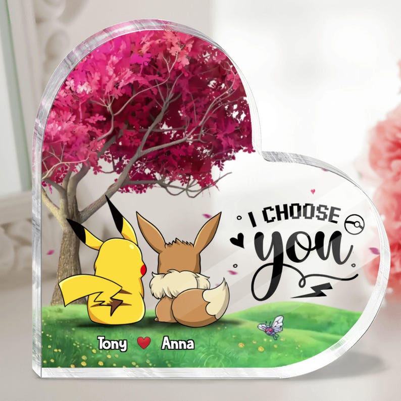 I Choose You Personalized Acrylic Plaque, Anniversary Gift, Gift for Him, Gift for Her, Custom, Valentine's Day, Pkm Couple's