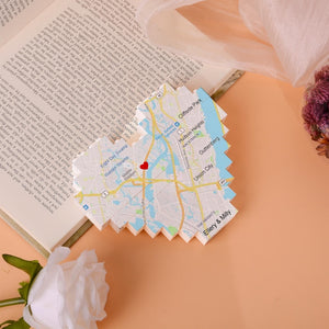 Map Print Building Block, Photo Puzzles Blocks with Location, Friend Long Distance Gift, Couple Engagement, Anniversary Gift, Valentine Gift