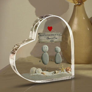 Thank You For Being My Rock Acrylic Plaque, Personalized Anniversary Gift for Couple, Wedding Gift, Valentines Day Gift, Engagement Keepsake