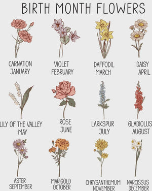 Personalized Birth Flower Shirt, Botanical Family Tee, Mama's Garden Gift