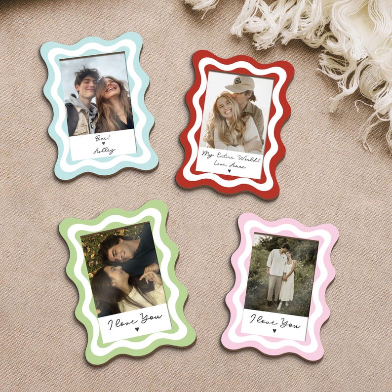 Custom Couple Photo Frame Fridge Magnet, Personalized Couple Portraid Keepsake, Anniversary Gift, Picture Couples, Valentine's Day Gift