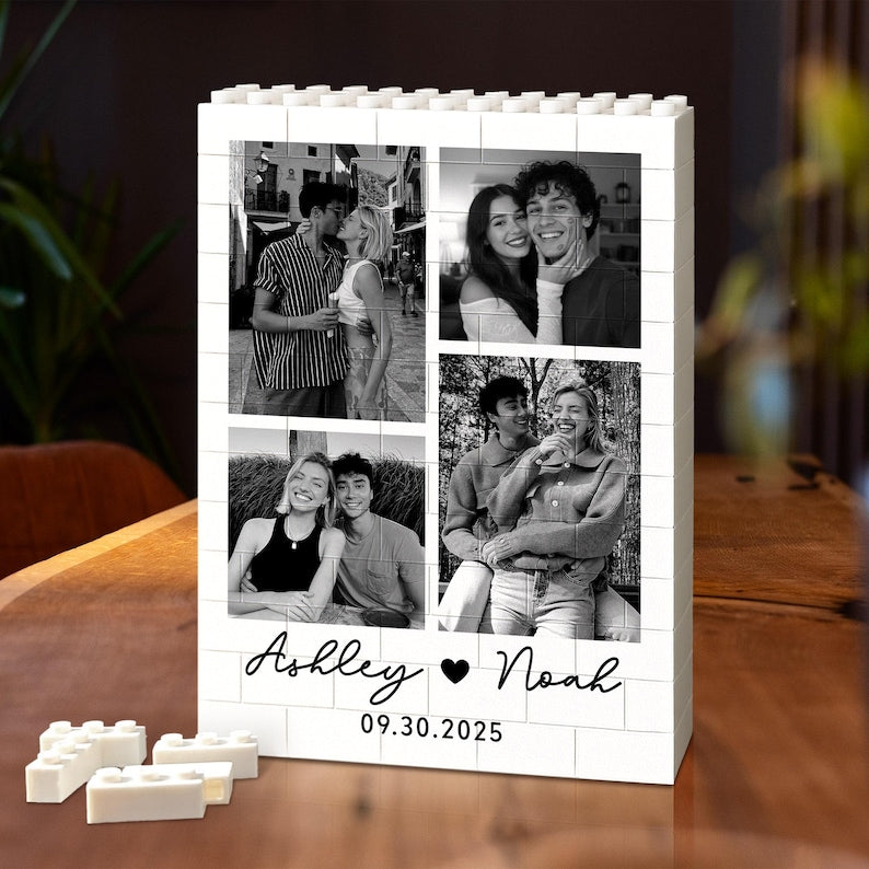 Personalized Photo Building Block Puzzle: Valentine's Day Gift