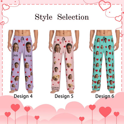 Custom Face Pajamas Pants for Couples, Personalized Couple Photo Pajama, Pajama pants Party Valentine's Day gifts, Funny Face Pajama Pants il_794xN.7623503865_jmjl.jpg