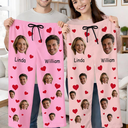 Custom Face Pajamas Pants for Couples, Personalized Couple Photo Pajama, Pajama pants Party Valentine's Day gifts, Funny Face Pajama Pants il_794xN.7623812581_cjo3.jpg