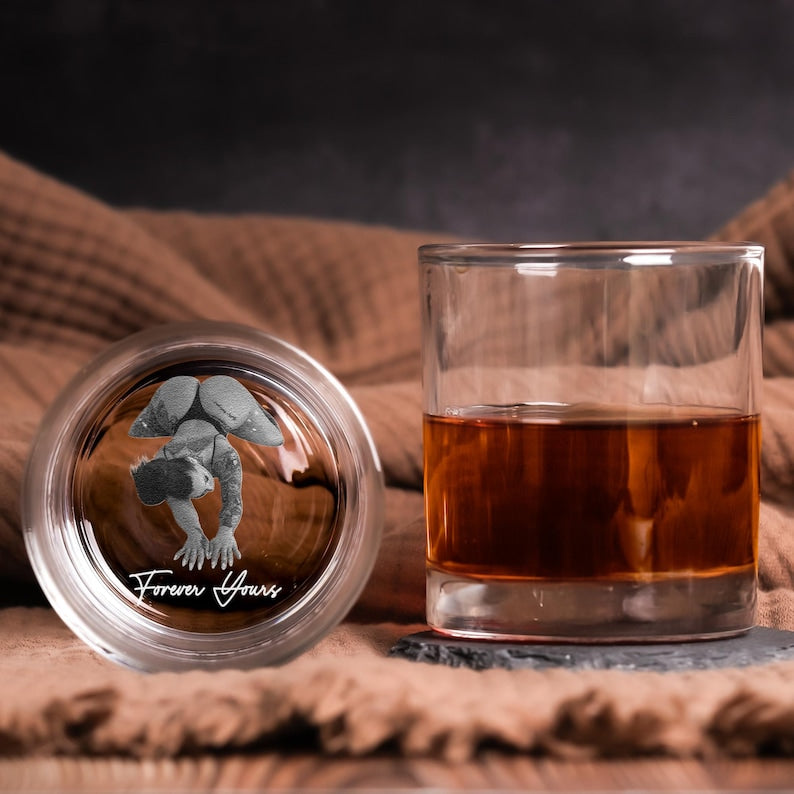 Laser Engraved Glass With Spicy Photo For Him Husband Boyfriend, Personalized Whiskey Glass With Photo, Custom Valentine Anniversary Gift