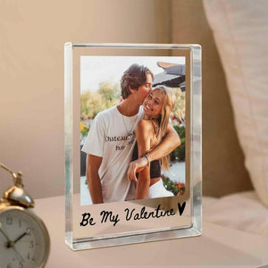 Personalized Couple Photo Acrylic Block Plaque, Custom Picture Acrylic Display, Valentines Day Gift For Him, Her, Couple Photo Frame