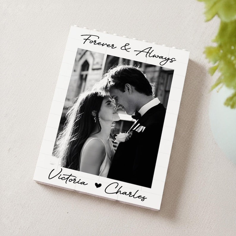 Custom Photo Building Blocks for Couples, Valentines Gift for Boyfriend, Husband, Couple Gifts, Anniversary Gift for Him, Puzzle Gift