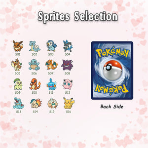 Custom Pkm Anniversary Card, Hand Painted Valentine Card, Gift for Boyfriend