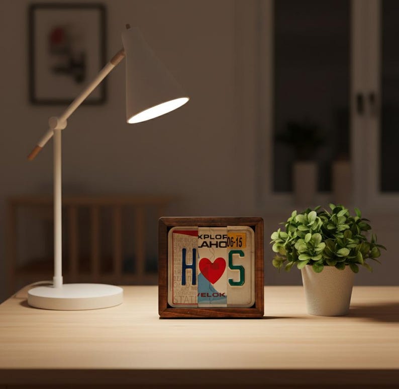 Personalized License Plate Sign Anniversary Gift Wedding Valentine Gift for Him Her