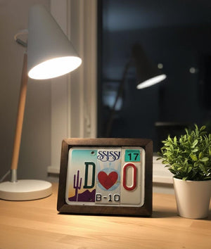 Personalized License Plate Sign Anniversary Gift Wedding Valentine Gift for Him Her