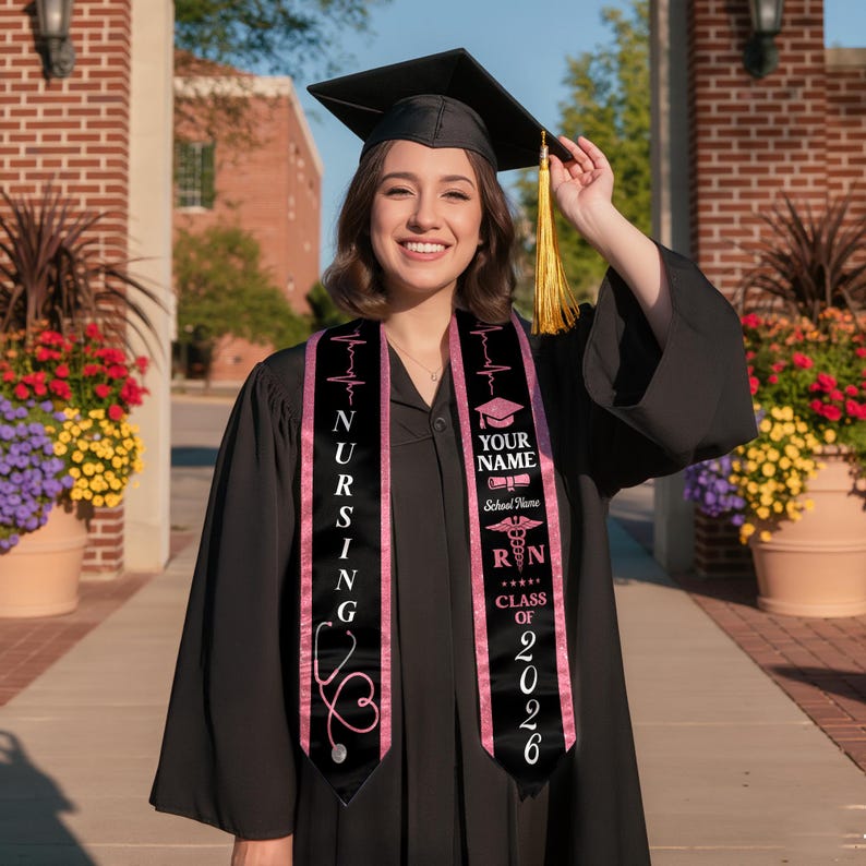 Customized Nursing Stole, Nursing Graduation Stole, RN Stole Nursing Stole Graduation 2026, Nursing Graduation, Nursing Stole Graduate 2026