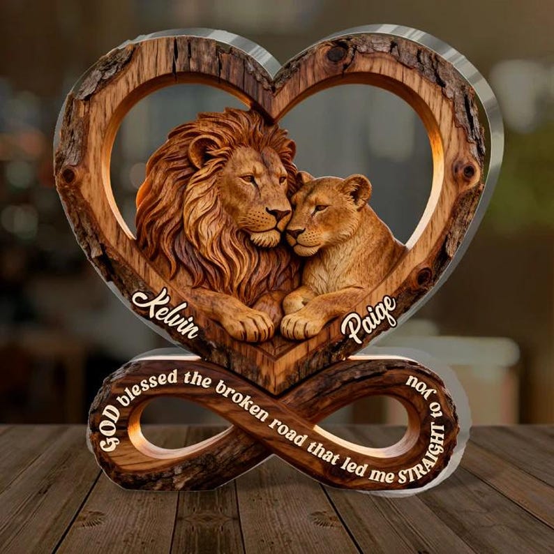 God Blessed The Broken Road That Led Me Straight To You - Personalized Custom Shaped Squared Acrylic Plaque