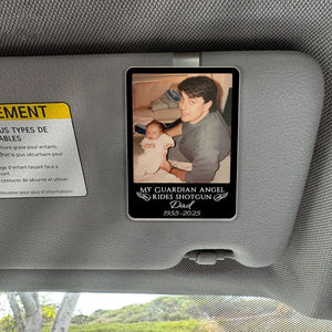 Personalized Memorial Photo Car Visor Clip: Loss Of Mom Gift, Guardian Angel Keepsake Gift, Sympathy Gift For Loss Of Loved Ones