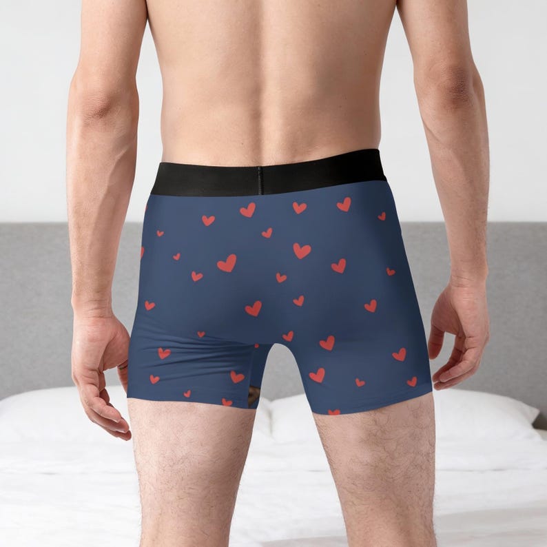 Personalized Cartoon Boxer Briefs, Funny Valentine's Day Gift, Custom Mens Underwear with Names