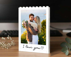 Personalized Couple Photo Building Block, Valentine Gift for Couple, Anniversary Gift for Him, Couple Bricks Puzzle Gifts, Love Gift