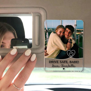 Personalized Couple Photo Car Visor Clip, Valentines Gift For Him, Drive Safe I Love You, Anniversary Gifts For Boyfriend, Drive Safe Gift