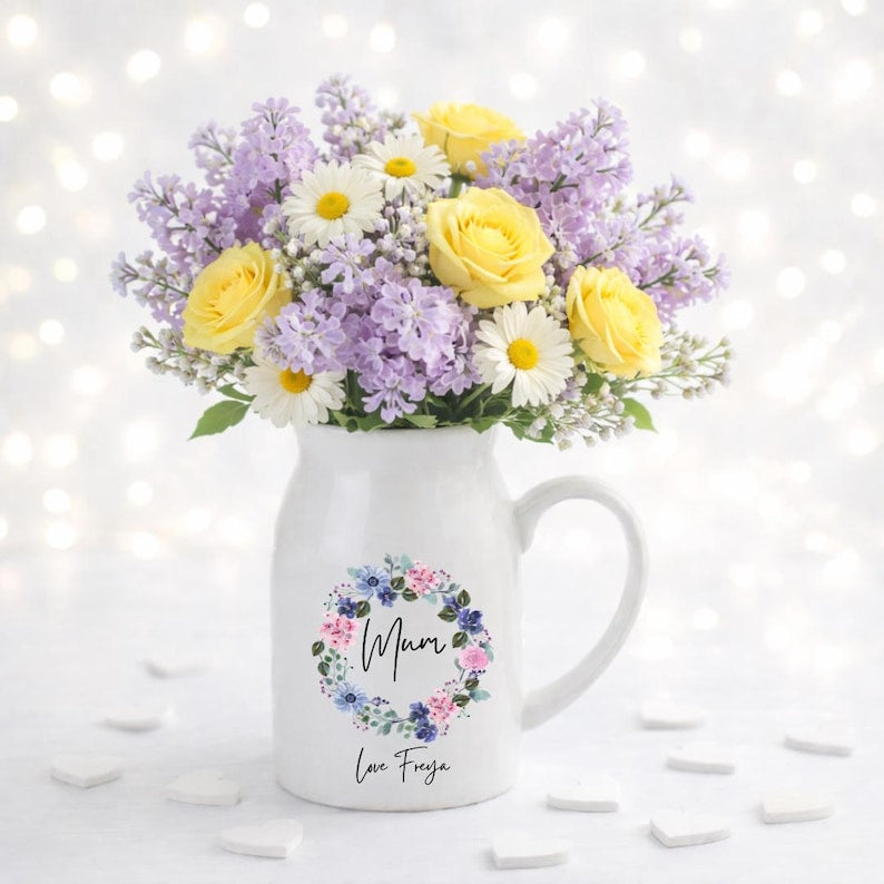Mothers Day Personalised Vase Gift,Birthday Gift for Mum , Grandparents Gift, Nan Gift, Gift for mum, Mothers Day Custom vase, Gift For Her