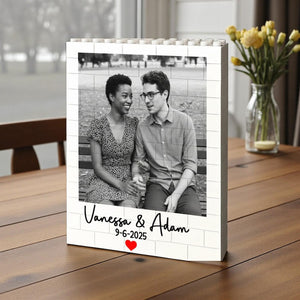 Custom Photo Building Block Heart: Personalized Valentine's Gift or Anniversary Keepsake