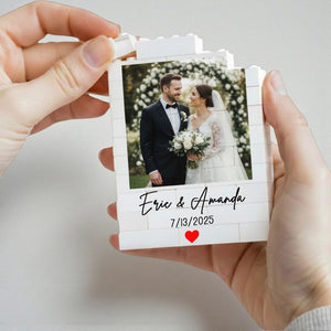 Custom Photo Building Block Heart: Personalized Valentine's Gift or Anniversary Keepsake