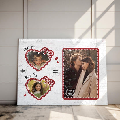 Personalized Valentines Gifts For Boyfriend, Custom Photo Canvas Anniversary Gift for Him Her
