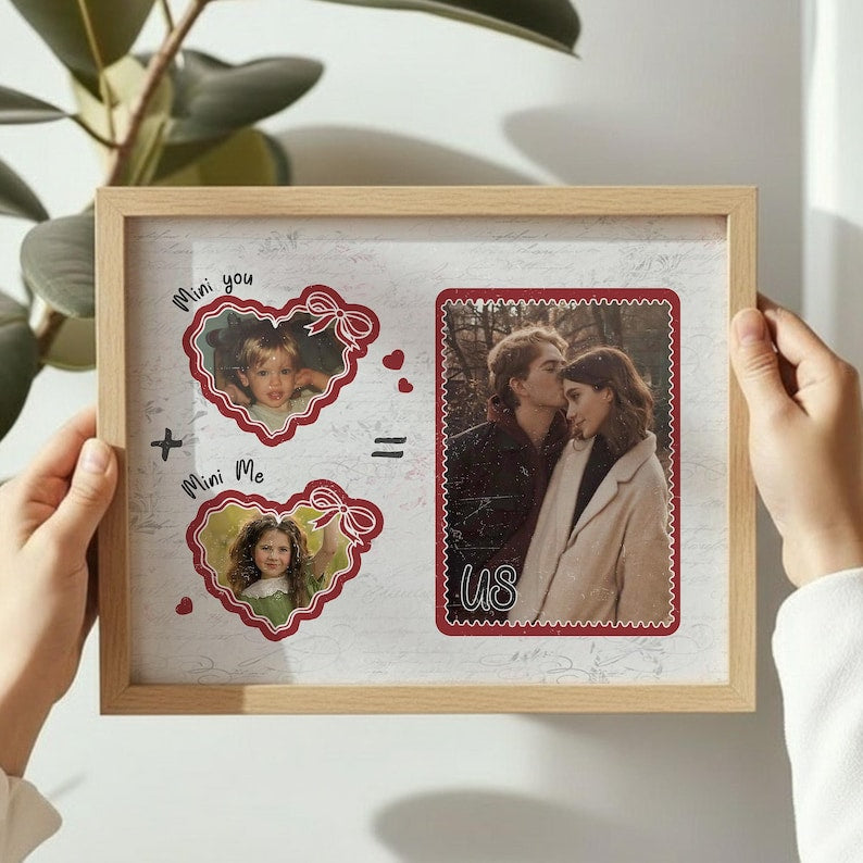 Personalized Valentines Gifts For Boyfriend, Custom Photo Canvas Anniversary Gift for Him Her