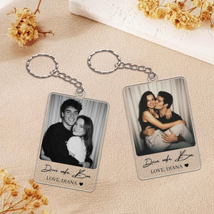 Custom Drive Safe Photo Keychain, Personalized Valentine's Gift for Him, Boyfriend, Husband