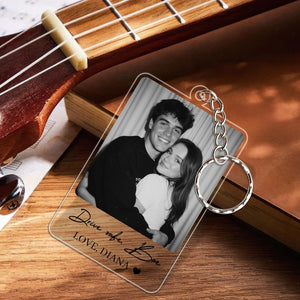 Custom Drive Safe Photo Keychain, Personalized Valentine's Gift for Him, Boyfriend, Husband